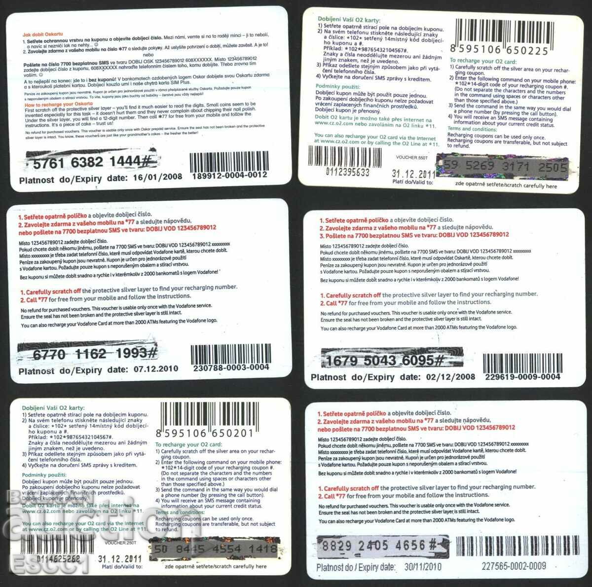 6 phonocards 2008 2010 2011 din Cehia FC13 - FC18 cu preț 3.60 BGN | € 1.84 6 phonocards 2008 2010 2011 din Cehia FC13 - FC18 cu preț 3.60 BGN | € 1.84