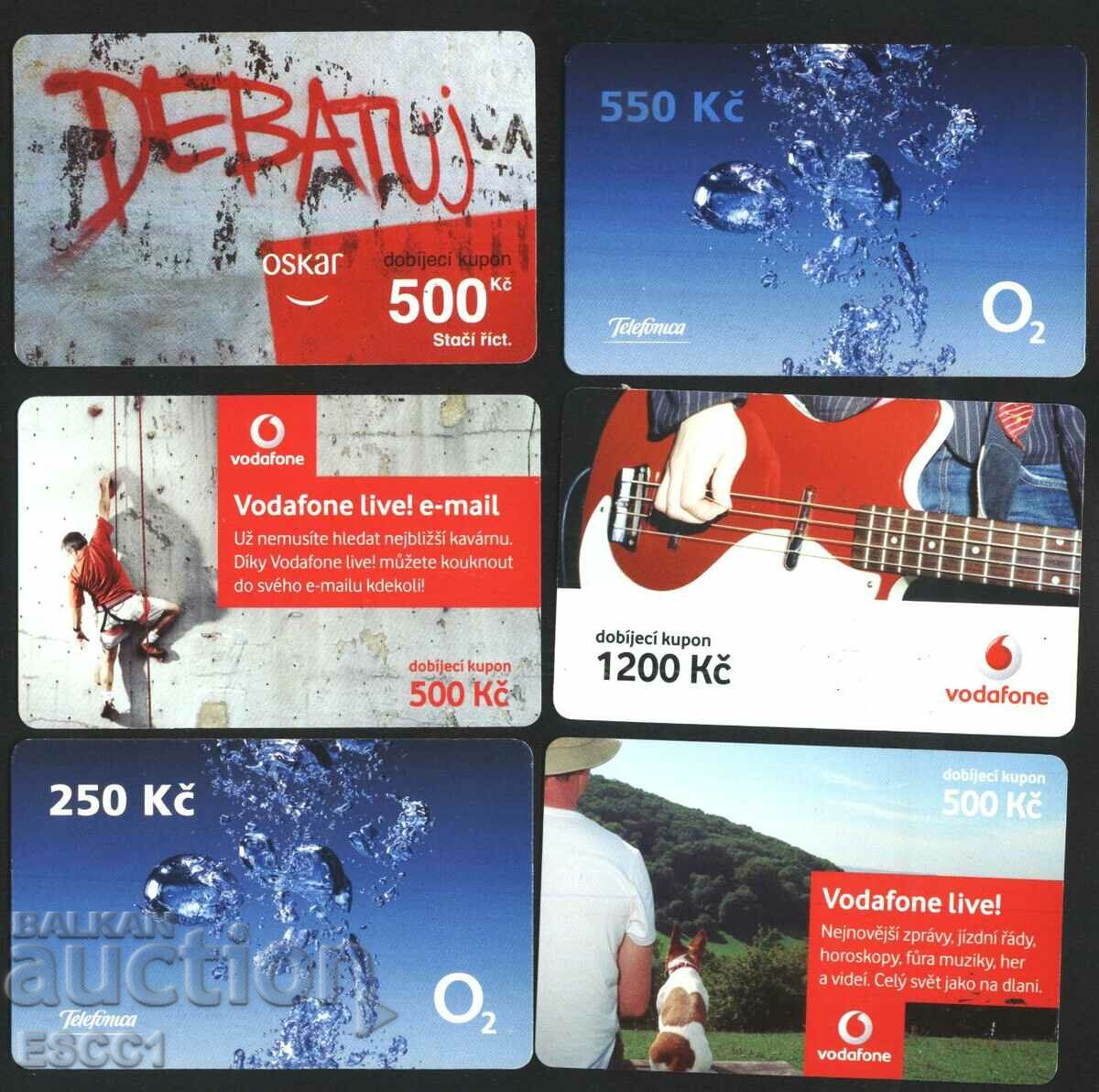 6 phonocards 2008 2010 2011 din Cehia FC13 - FC18