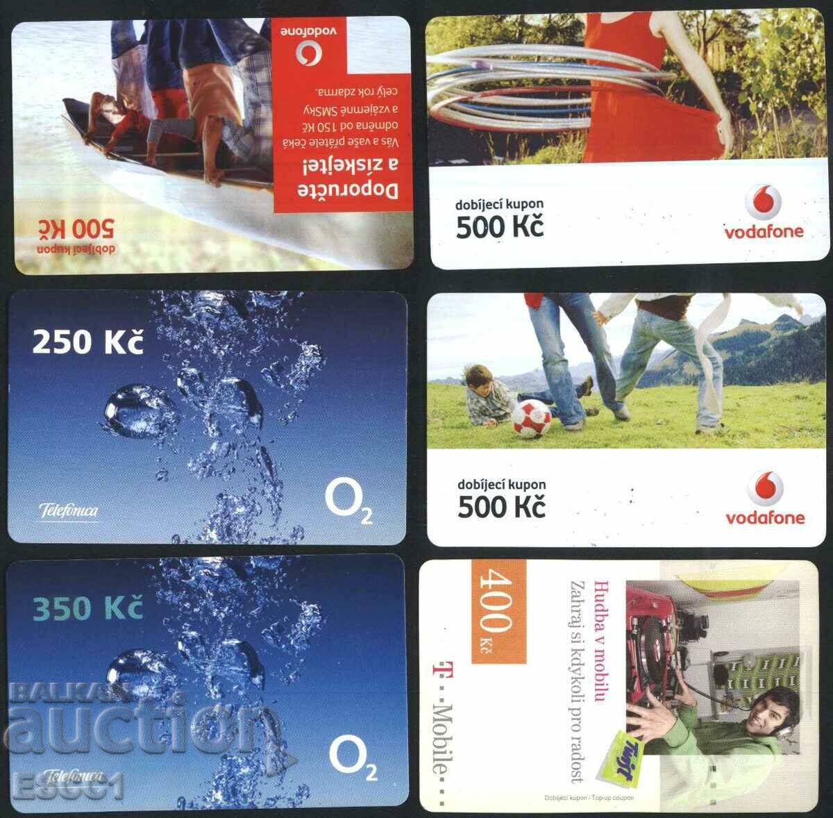 6 phono cards 2008 2009 2010 2011 from the Czech Republic FC37 - FC42