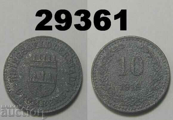 Bromberg 10 pfennig 1919 Цинк