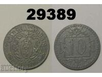 RR! Danzig 10 pfennig 1920 Цинк