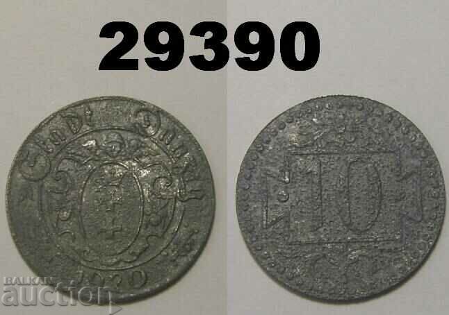 RR! Danzig 10 pfennig 1920 Zinc