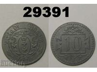 RR! Danzig 10 pfennig 1920 Цинк