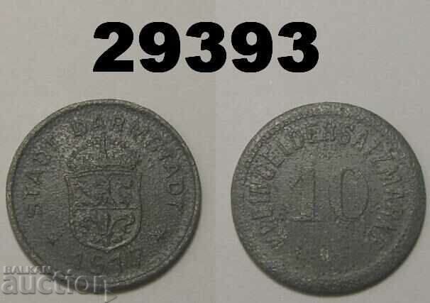 Darmstadt 10 pfennig 1917 Цинк