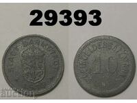 Darmstadt 10 pfennig 1917 Цинк