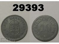 Darmstadt 10 pfennig 1917 Zinc