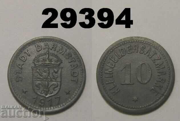 Darmstadt 10 pfennig 1917 Zinc