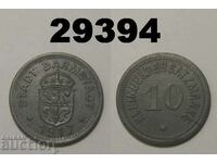 Darmstadt 10 pfennig 1917 Zinc