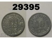 Darmstadt 10 pfennig 1919 Цинк