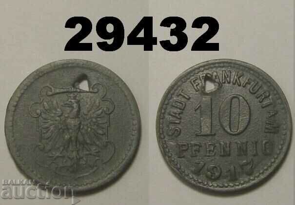 Φρανκφούρτη α. Main 10 pfennig 1917 Zinc