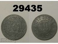 Φρανκφούρτη α. Oder 10 pfennig 1917 Zinc