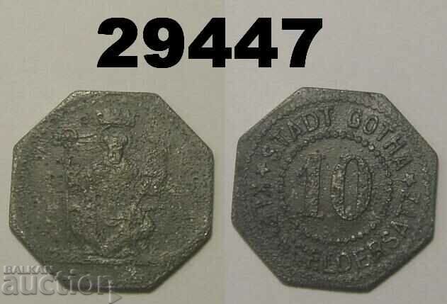 Gotha 10 pfennig ( 1917 ) Zinc