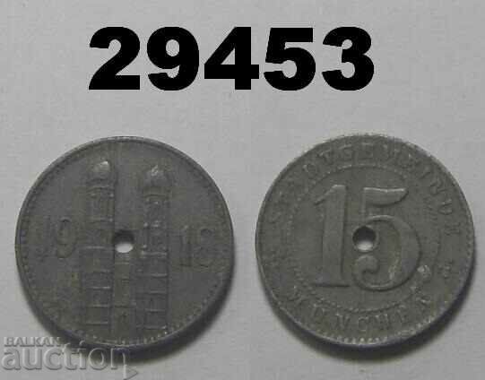 Munchen 15 pfennig 1918 Notgeld