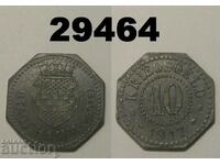 Hamm 10 pfennig 1917 Цинк