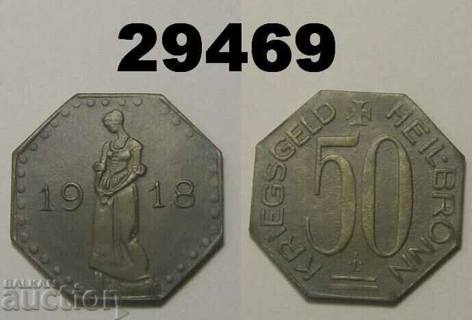 Heilbronn 50 pfennig 1918 Zinc
