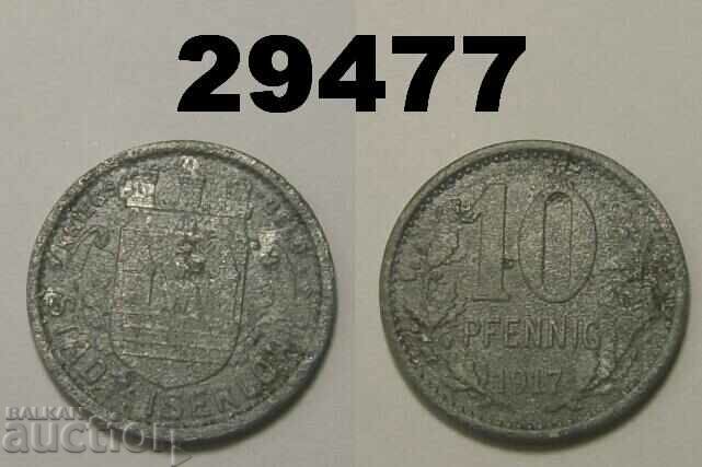 Iserlohn 10 pfennig 1917 Цинк