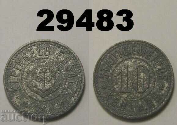 Kehl 10 pfennig ( 1919 ) Цинк