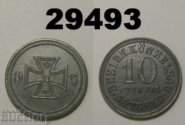 Kunzelsau 10 pfennig 1917 Zinc