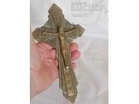 Old BRASS CRUCIFIX CROSS massive