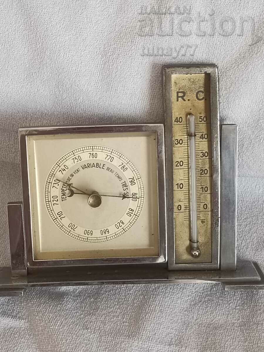 BAROMETER THERMOMETER METAL SAARINA A TIKA