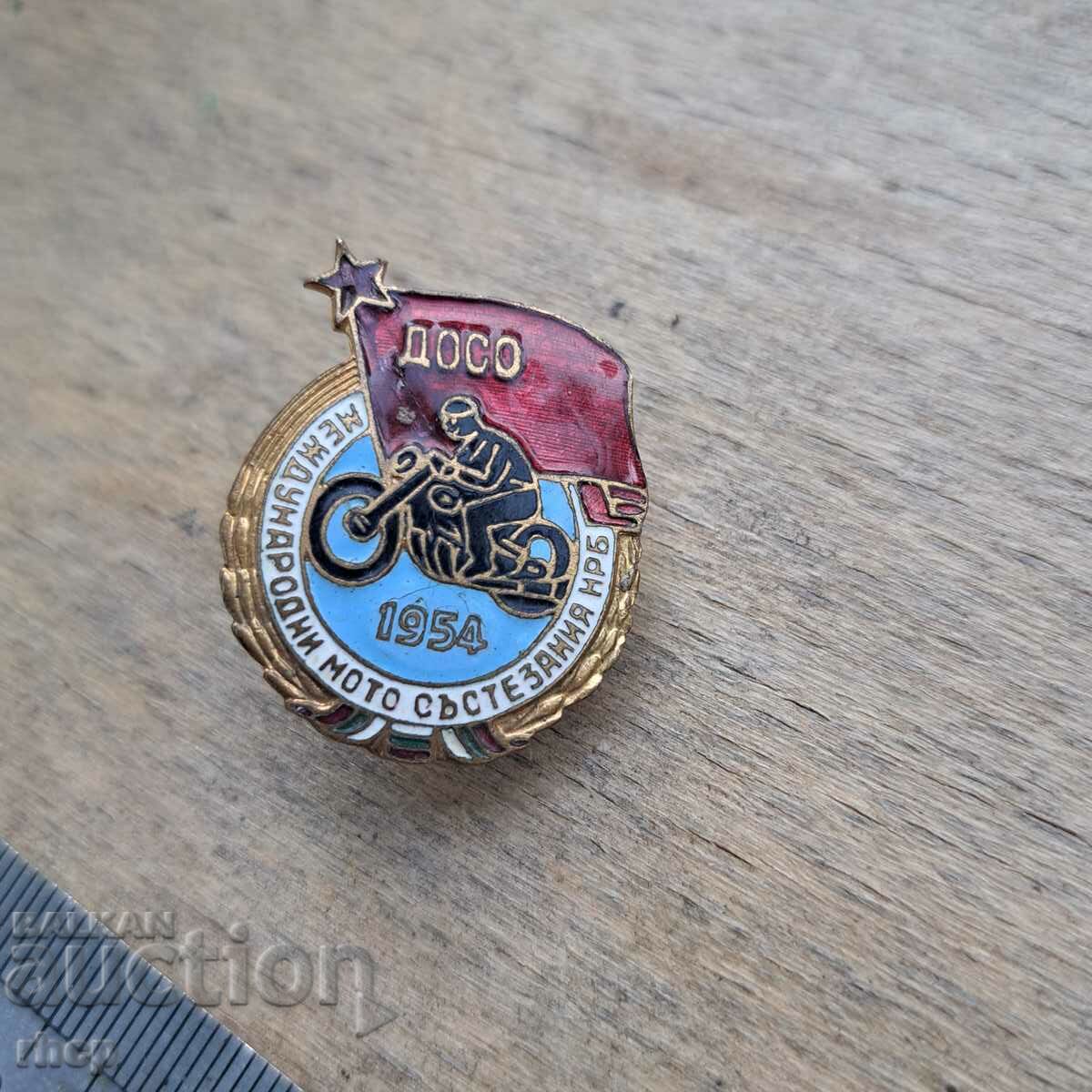 1954 International Moto Racing DOSO screw badge