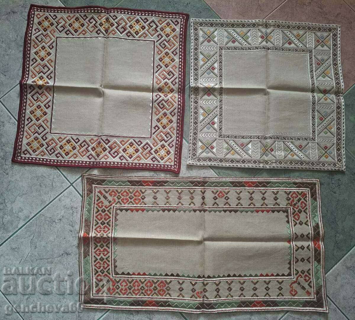 BEAUTIFUL Bulgarian Tishleifer embroidery and two checks - 7