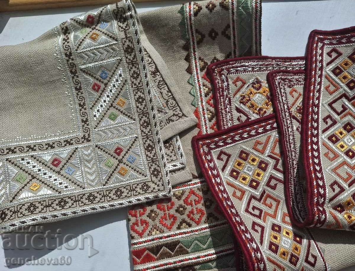 FRUMOASĂ broderie Tishleifer bulgară și două cecuri