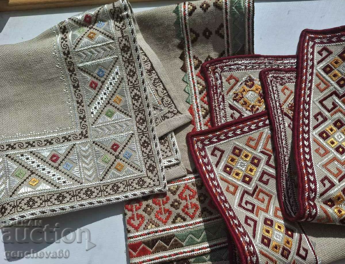 BEAUTIFUL Bulgarian Tishleifer embroidery and two checks BEAUTIFUL Bulgarian Tishleifer embroidery and two checks
