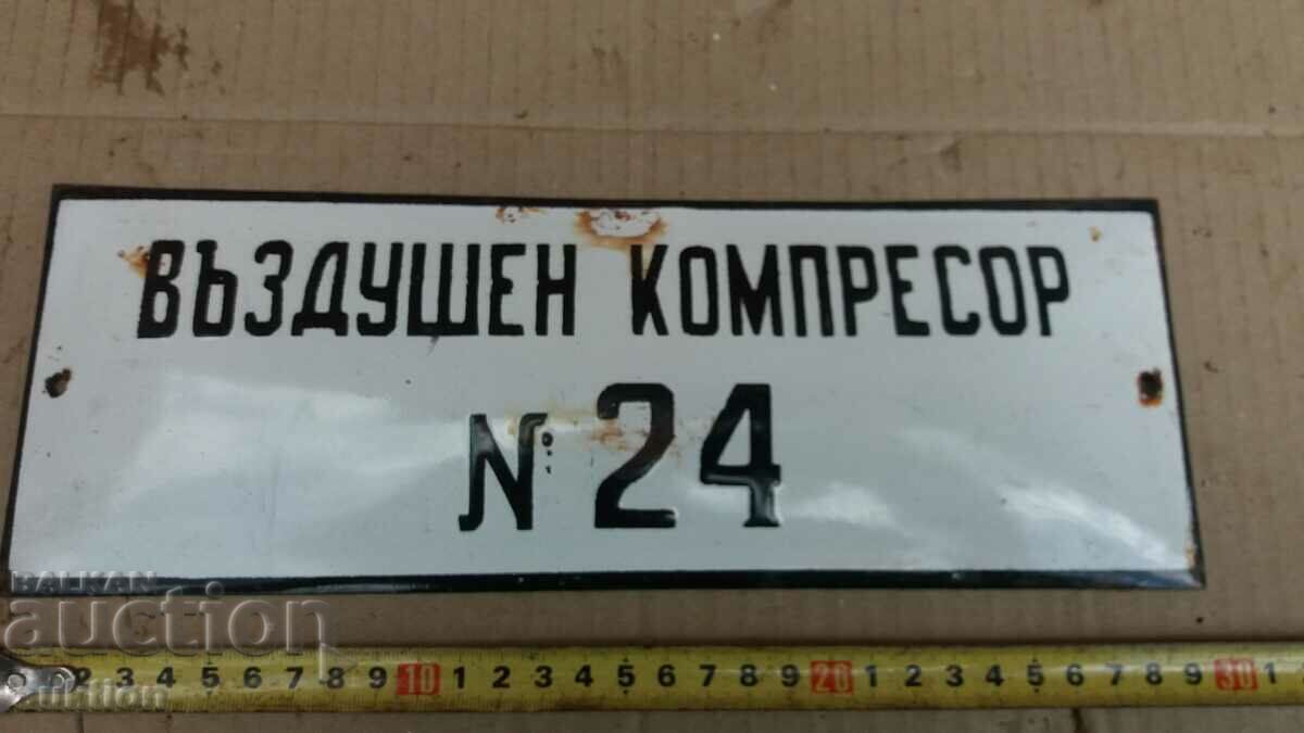 Delivery of MASSIVE SOC. ENAMEL PLATE