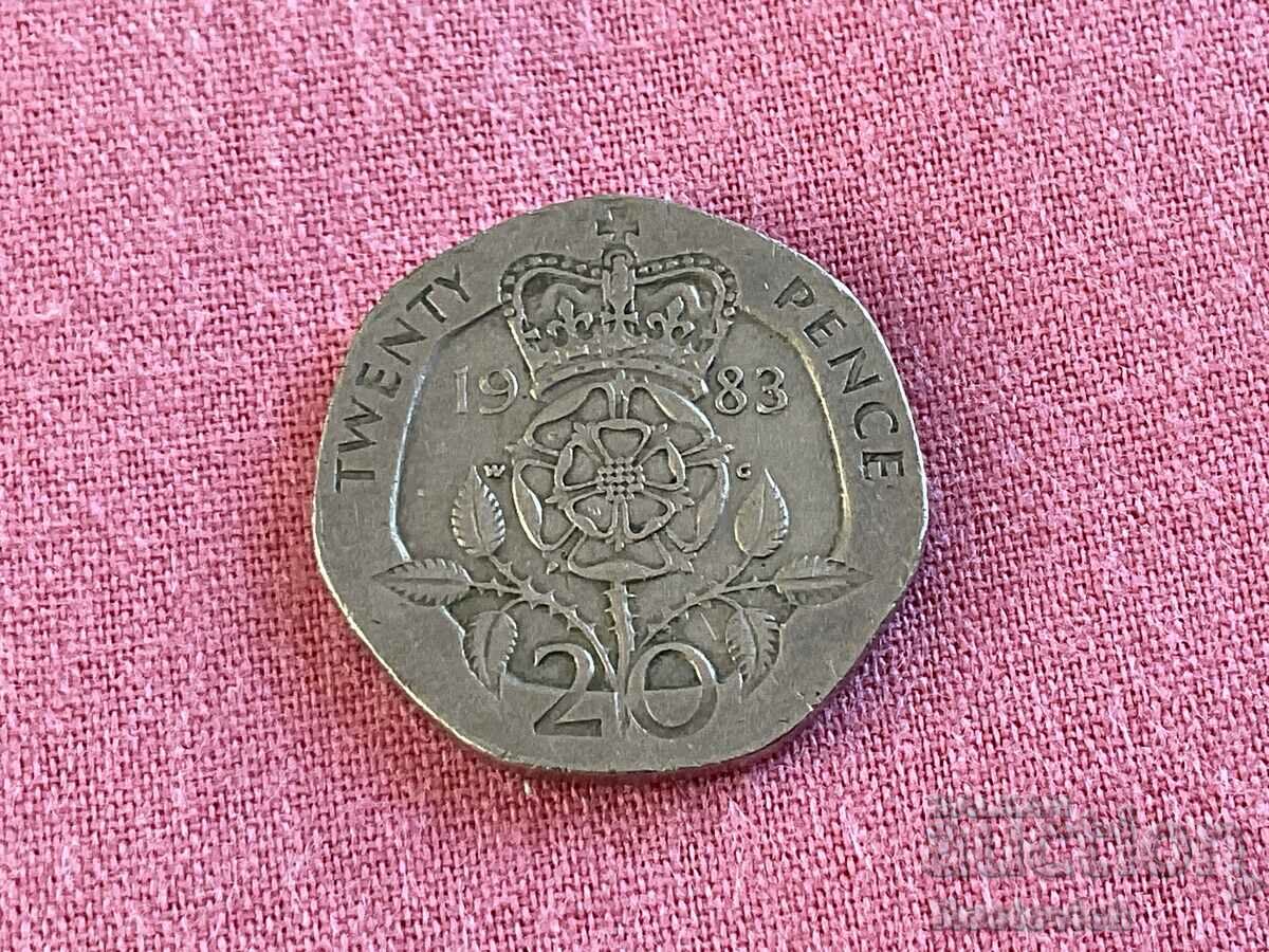 Marea Britanie 20 pence 1983