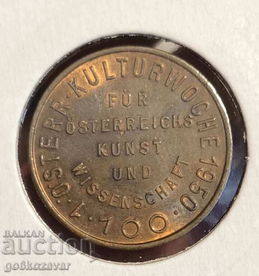 Austria token token 1950 inscription Golden penny! UNC with price 9.90 BGN | € 5.06