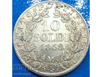 10 soldi 1868 Vatican Pius IX An. XXII silver
