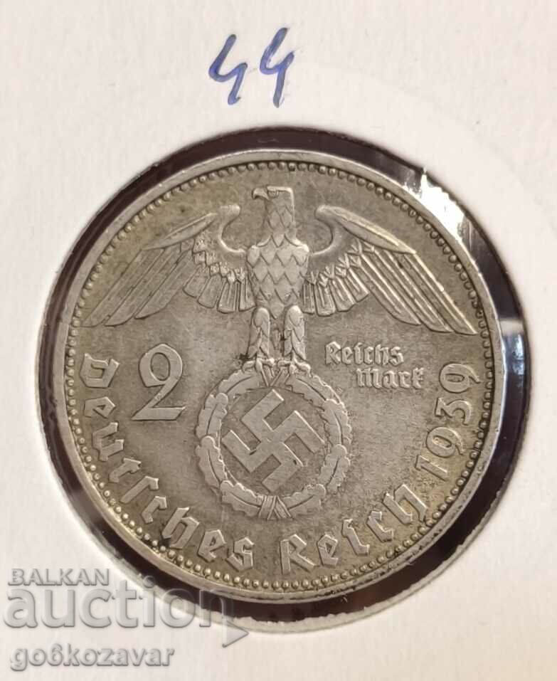 Germania Al Treilea Reich 2 timbre 1939 Argint!