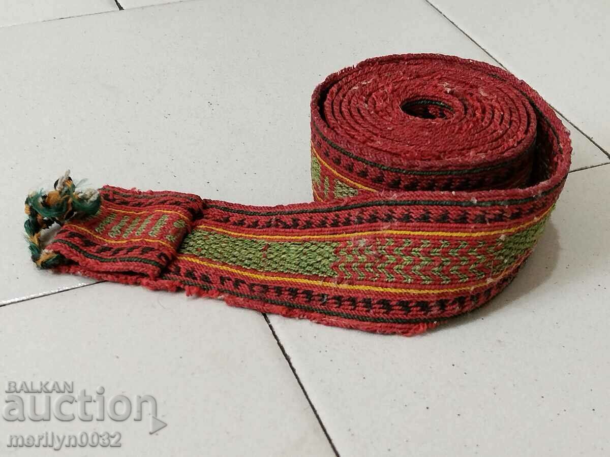 Old handwoven belt 1.68 meters girdle belt costume - 7