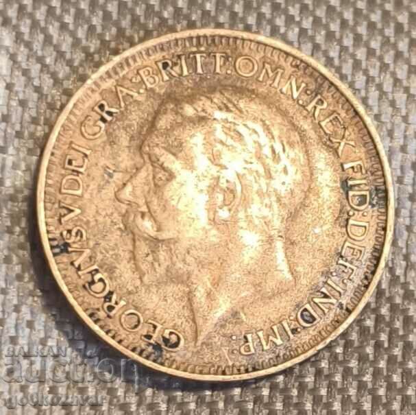 Great Britain Farthing 1928 K # 4 with price 1.40 BGN | € 0.72
