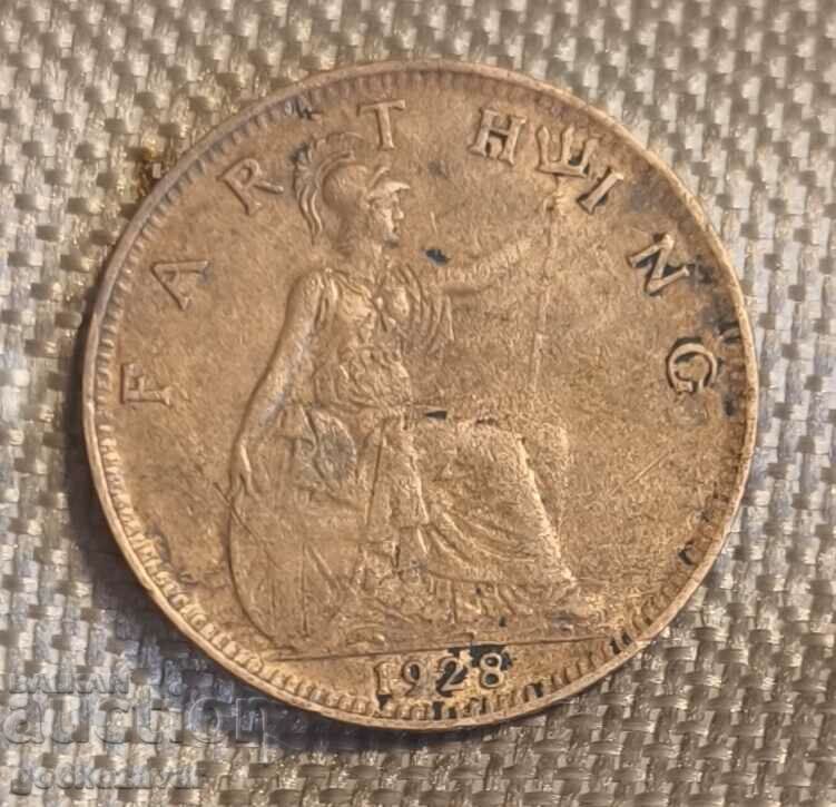 Μεγάλη Βρετανία Farthing 1928 K # 4