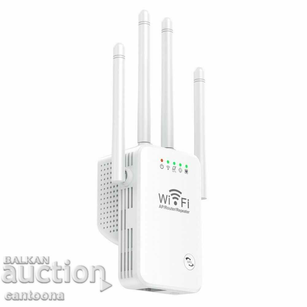 Repeater, WIFi ενισχυτής/repeater, με 4 κεραίες, 300Mbps