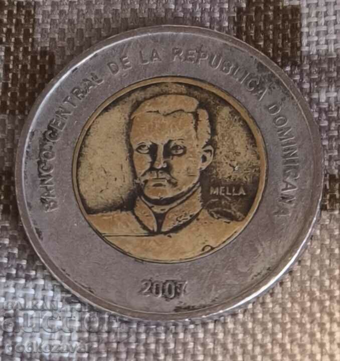 Republica Dominicană 10 pesos 2007 K# 6