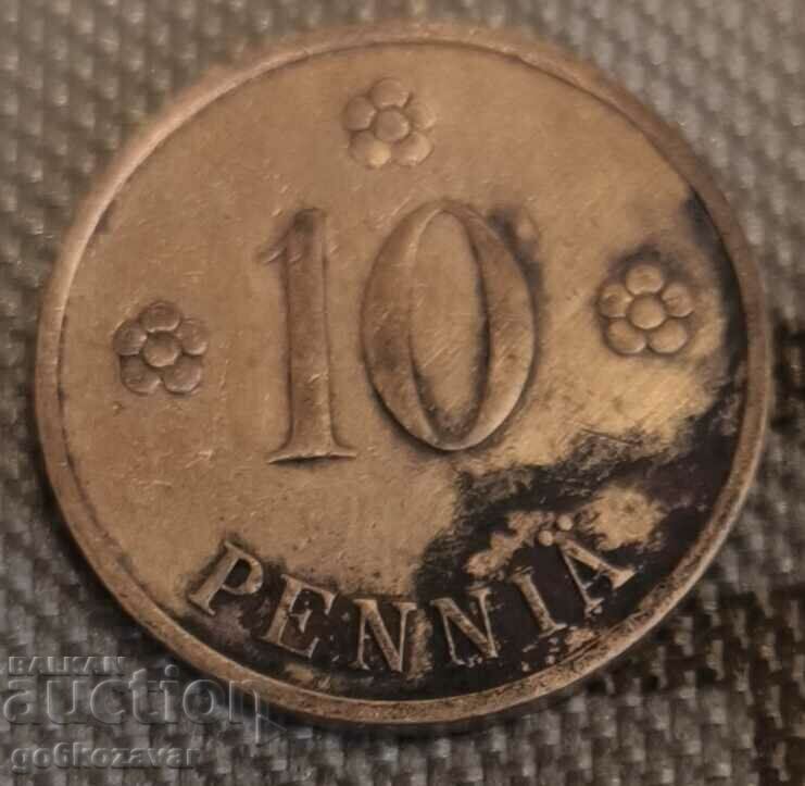 Finland 10 pence 1939 K # 20