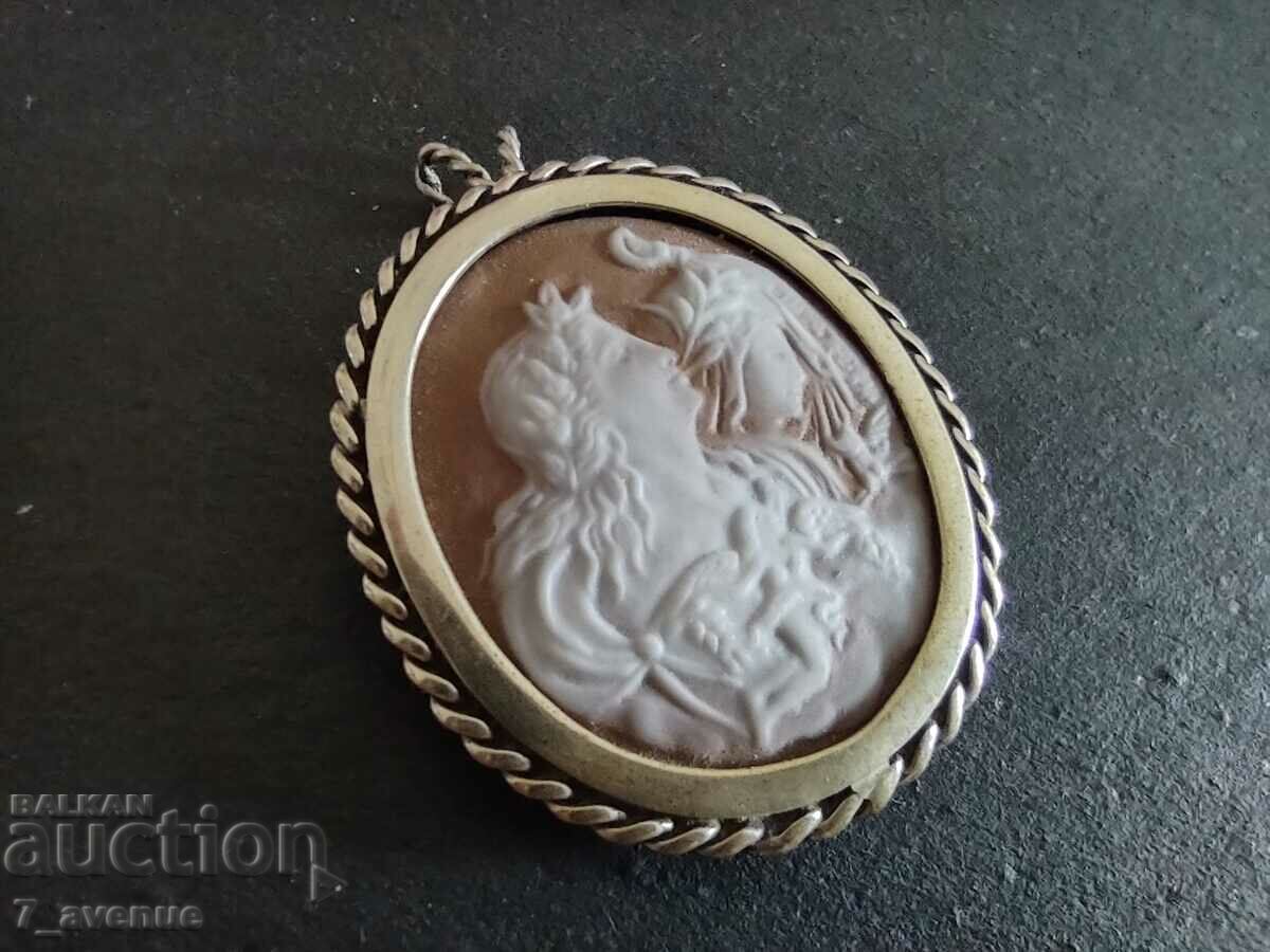 Brooch/medallion, old, original, large, 25,03.24