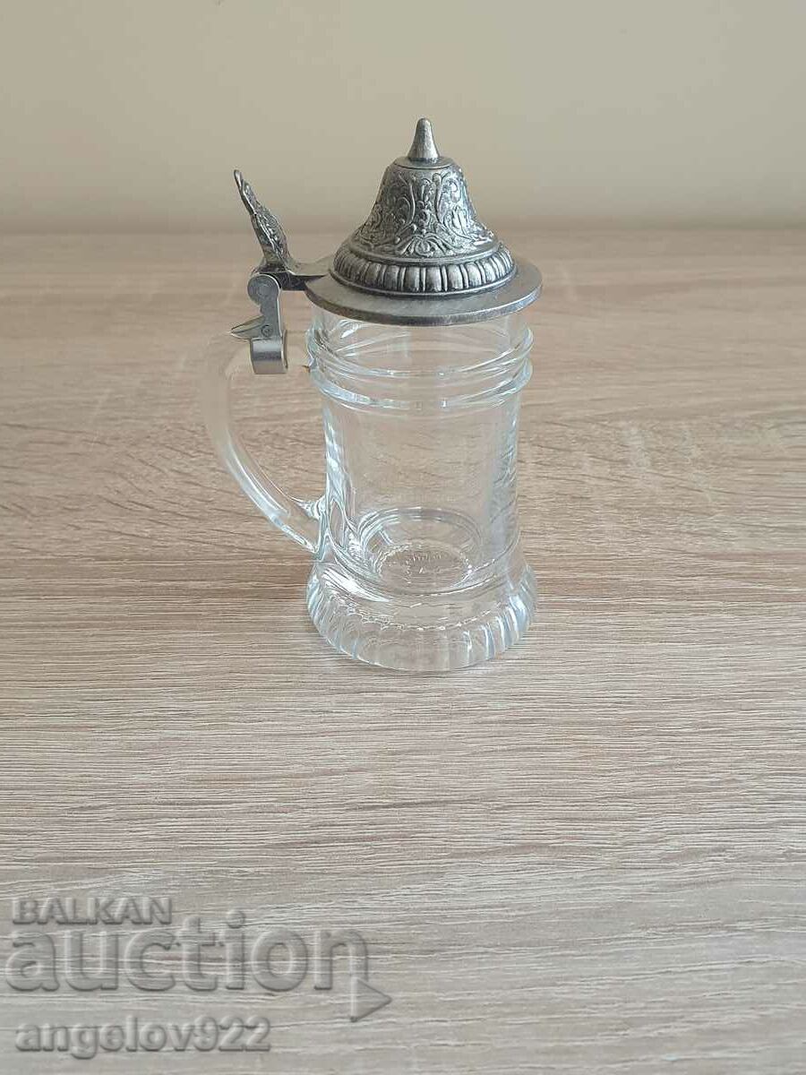 Small German Glass Beer Mug!