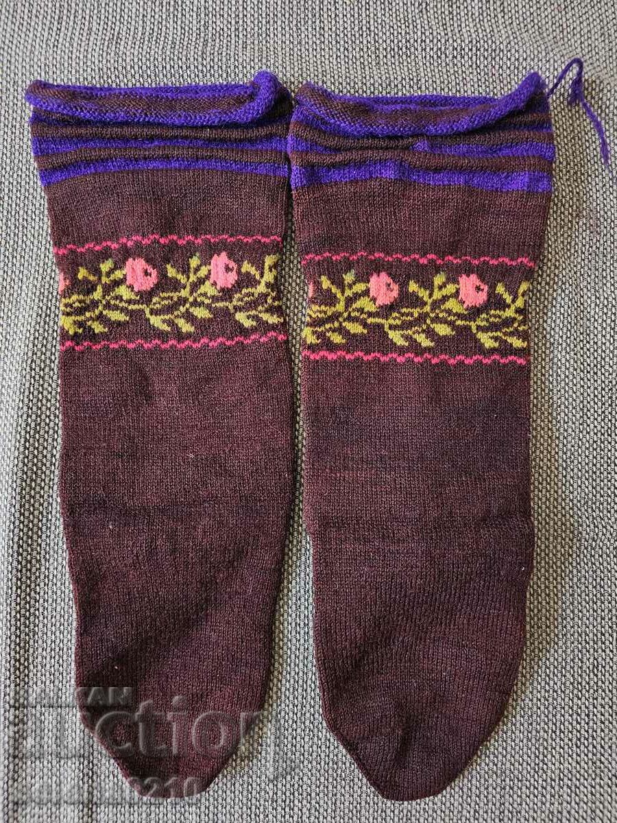 Authentic Nordic knitted woolen socks