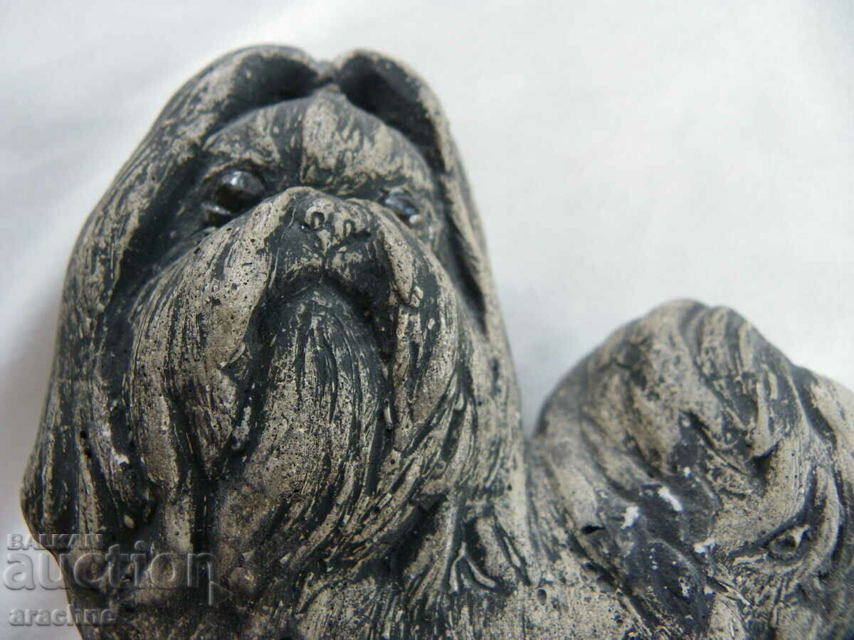 Japanese Shih Tzu dog stone figurine - 6 Japanese Shih Tzu dog stone figurine - 6