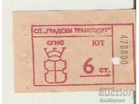 Sofia city transport ticket 6 cents