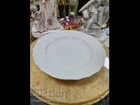 A rare large antique Meissen porcelain plate