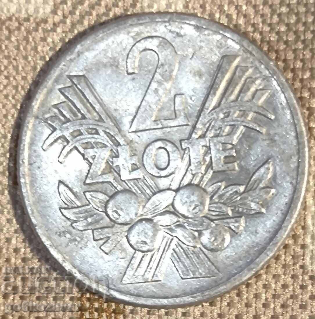 Poland 2 zlotys 1958 K # 27