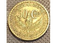 French Cameroon 50 centimes 1925 Rare! R!K # 29