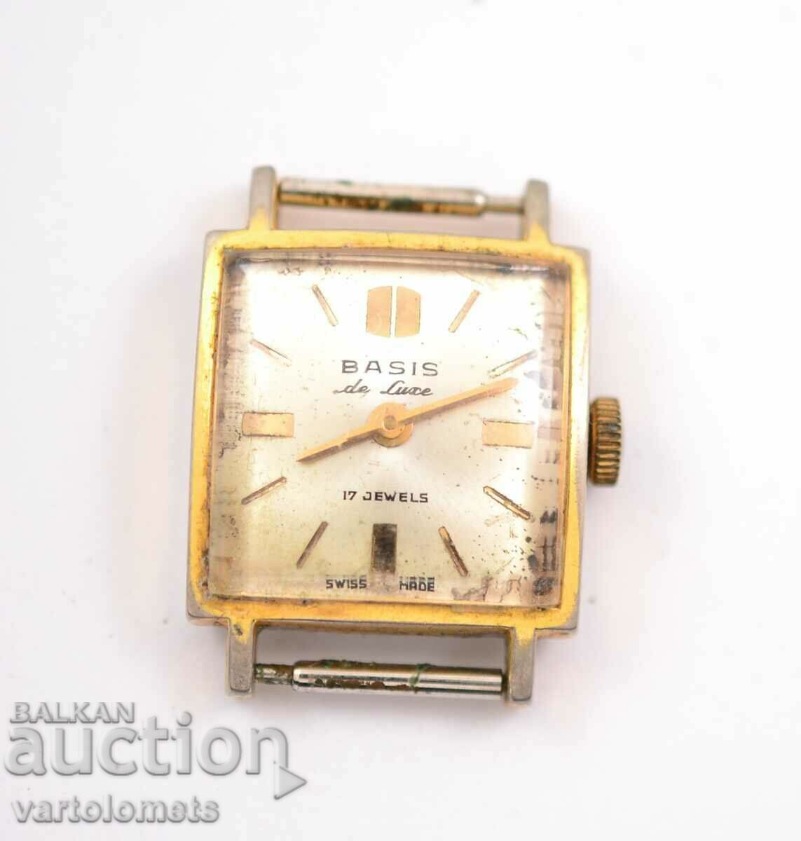 BASIS de LUXE Swiss made ladies watch with gold plating - working