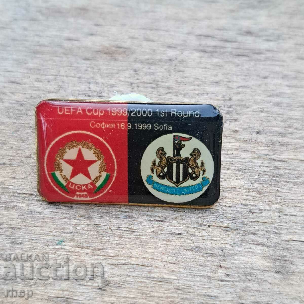 CSKA - Newcastle United 1999 football match badge