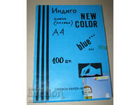 Indigo blue purple A4 manual 100 pcs. handwritten, excellent